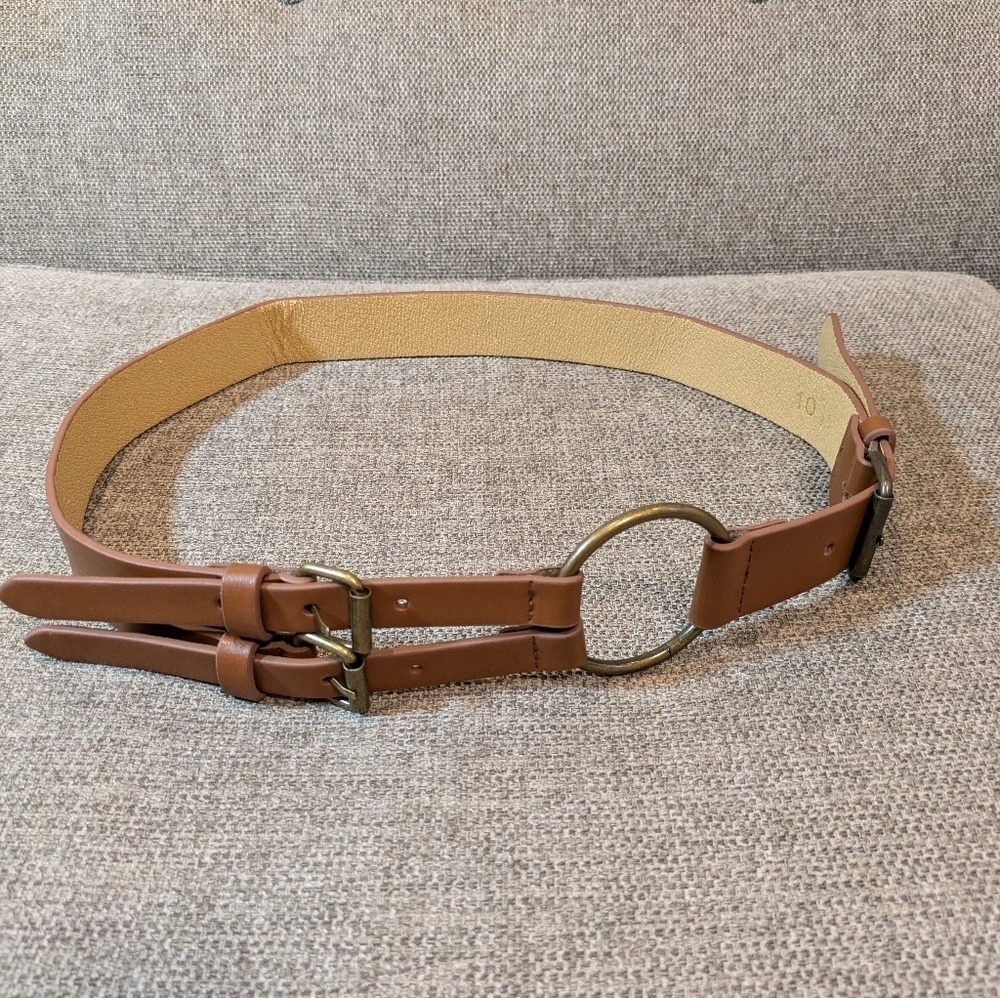 No brand belt faux leather color brown - Picture 3 of 7
